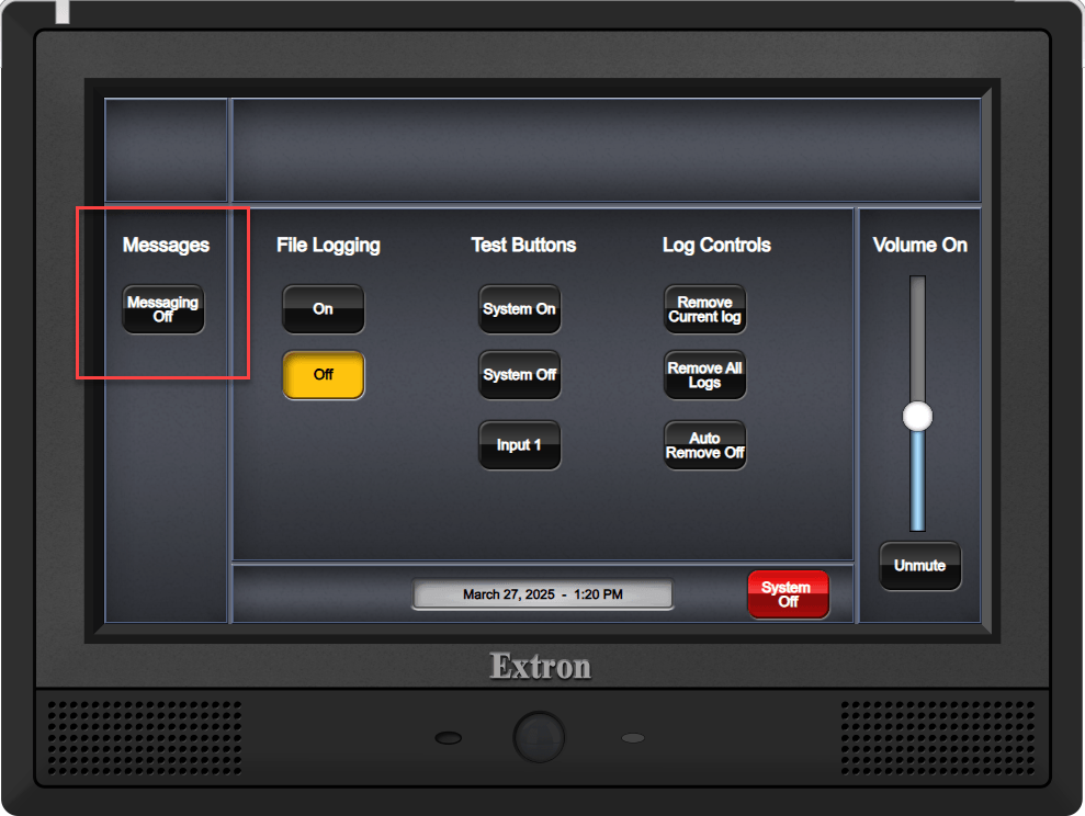 Extron controller started and running