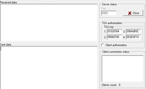 Connection status on TCP server