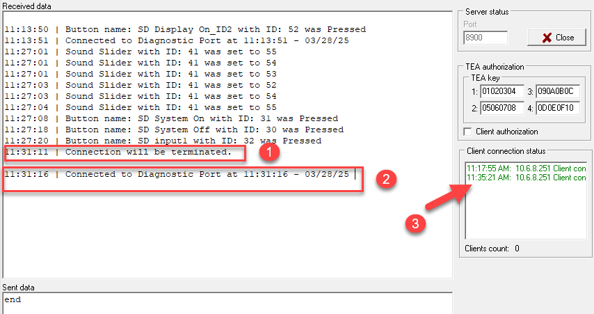 TCP server - attempt to reconnect