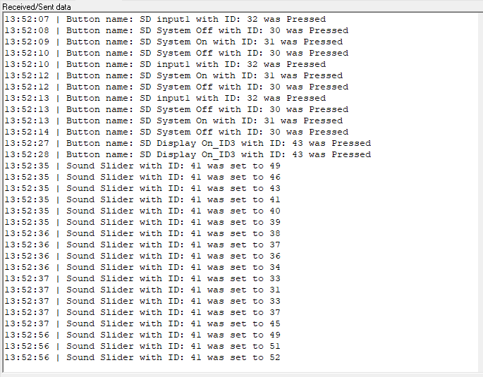 Messages on TCP client